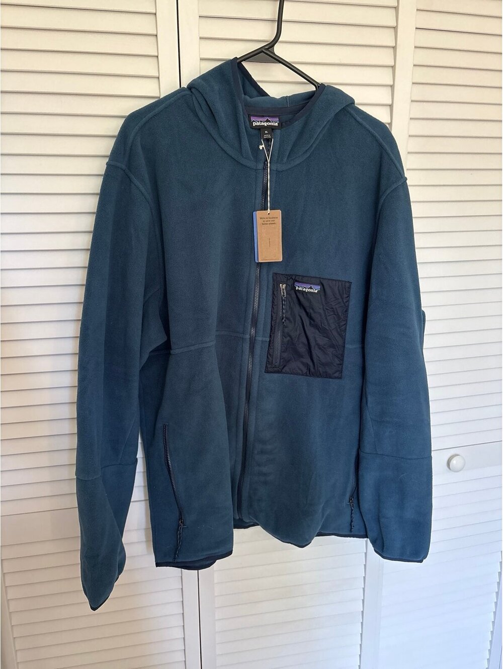 Patagonia Men’s Microdini Hoody Fleece Jacket Full Zip with hood XL